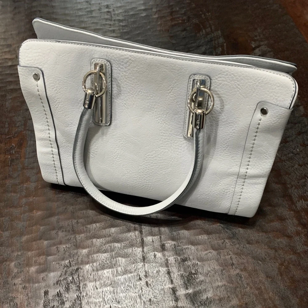 Charming Charlie light gray satchel bag